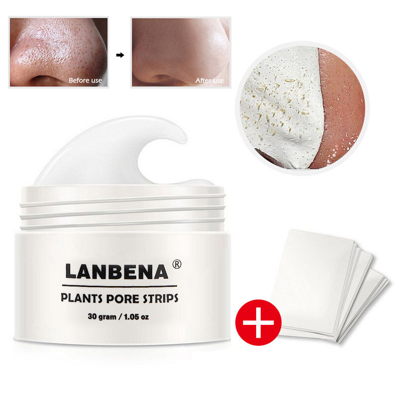 LANBENA Black Dots Blackhead Remover Nose Mask Pore Strip Deep Face Cleaning Nasal Strips Acne Treatment Korean Skin Care Produc
