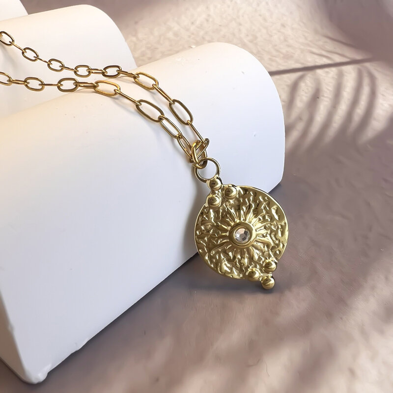 Женское Ожерелье из титановой стали с золотым покрытием 18 К