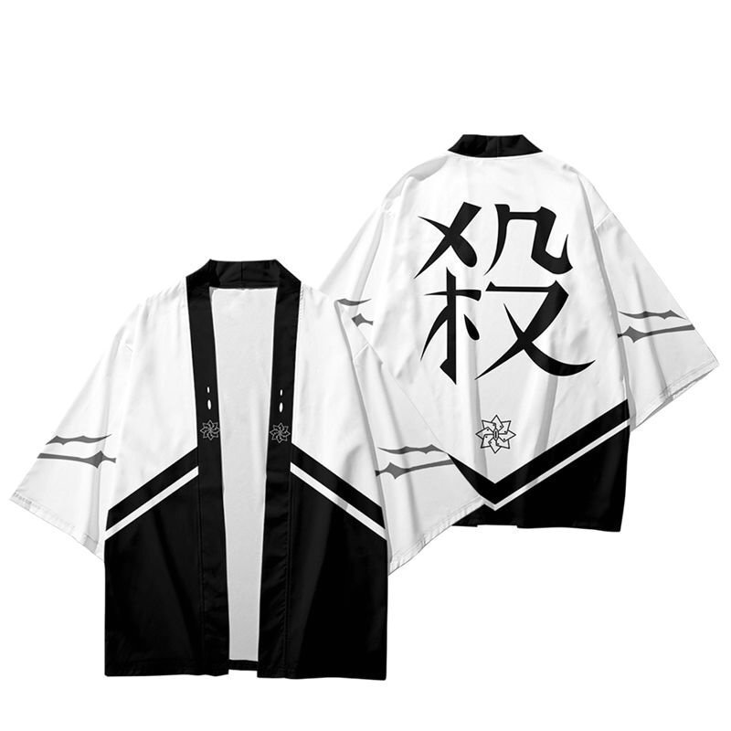 Kimono à Manches Sept Points pour Homme et Femme, Demon Slayer, Kendazugawa, Sanemi, Japan Anime 3D, Chemise Cosplay, Veste en Y Streetwear