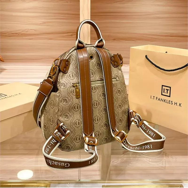 High Luxury Leather Backpack For Women's 2024 New Advanced Designer Large Capacity High Grandweight Commuter Travel Backpack