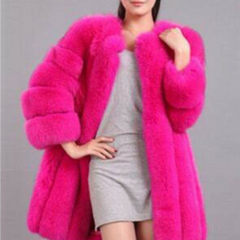 Sampic Woman Casual Zipper Fluffy Overcoat Faux Fur Teddy Coat Jacket Long Sleeve Outwear Warm Female Coat Winter