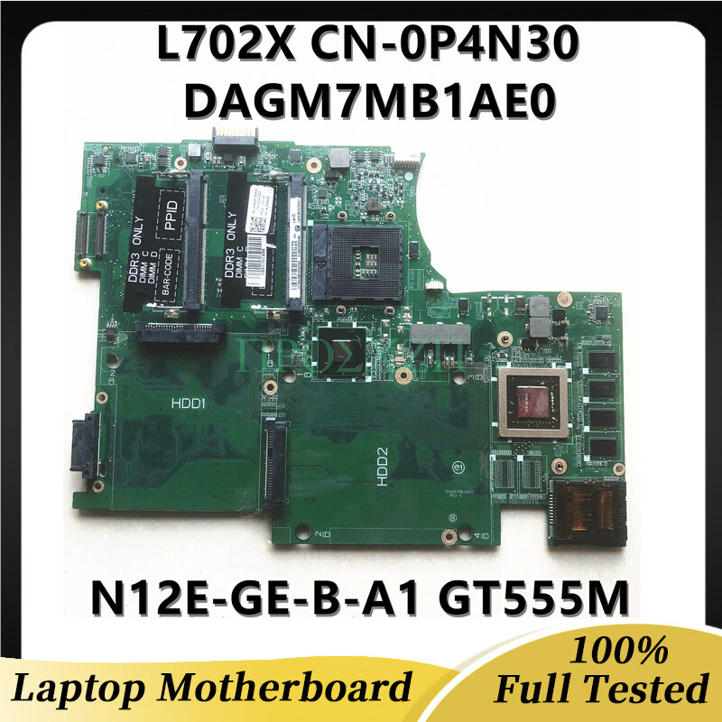 CN-0P4N30 0P4N30 P4N30 материнская плата для ноутбука DELL XPS 17 L702X GT555M GPU HM67 с DAGM7MB1AE0 100% полностью протестирована хорошо