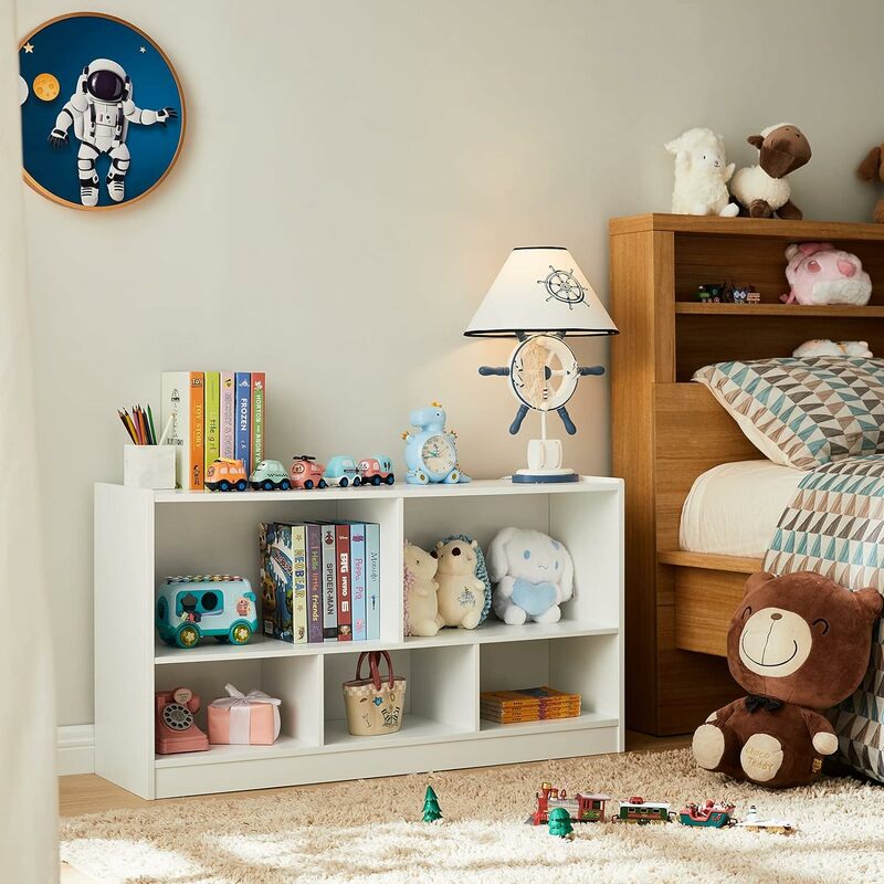 おもちゃ,オーガナイザー,収納棚,5セクション,教室用の木製収納棚
