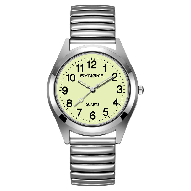 นาฬิกาข้อมือคู่หน้าปัดดิจิตอลขนาดใหญ่อ่านง่ายนาฬิกาควอตซ์กันน้ำนาฬิกาข้อมือสำหรับผู้ชายส่องสว่าง