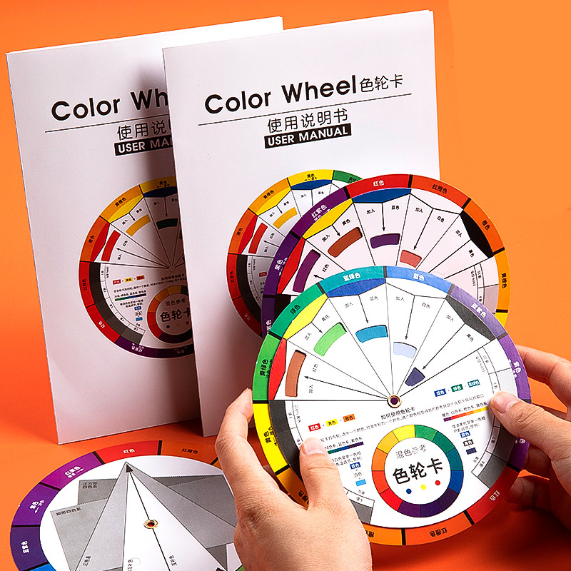 Roda kartu kertas 72 warna untuk melukis lingkaran kromatik desain lukisan alis kuku profesional perlengkapan rias pigmen