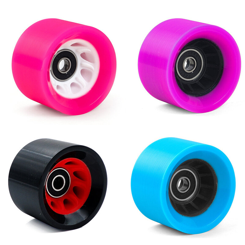 Roller Skate Wheels 95A Quad Skate Wheels 4 Pack 58mmx39mm   with Bearings for Double Row Skating or Skateboard Accessorie