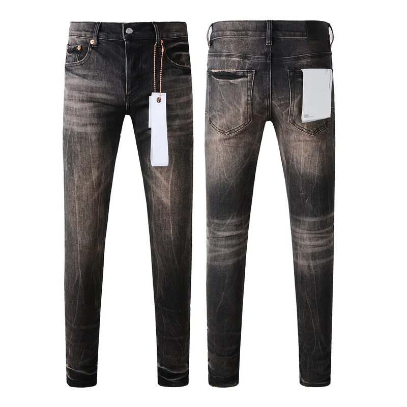 Ungu merek ROCA jeans jalan tinggi karat kuning cuci fashion kualitas tinggi perbaikan rendah naik ketat jeans 28-40 ukuran celana