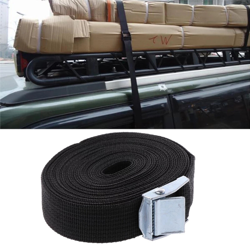 2M*25mm Tie Down Strap Strong Ratchet Belt Luggage Bag Cargo Lashing With Metal Buckle Tow Rope Securing Luggage Accessories