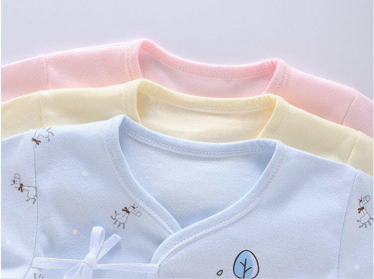 7 Buah Baju Balita Bayi Baru Lahir Musim Semi Kaus Katun Lucu Kartun + Celana + Topi Set Baju Bayi Laki-laki Perempuan BC316
