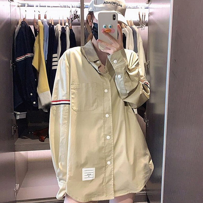 2024 New Preppy Style Long Sleeve Blouses Ladies Fashion Turn-down Collar Shirts Spring Autumn Office Lady Solid Women Clothing