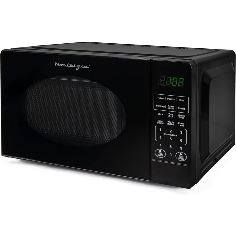 Réglages de cuisson préprogrammés, horloge numérique, grand, 800 W, 0.9 cu pi, 12 pi