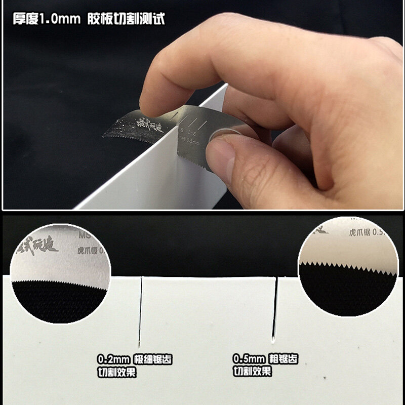 A mini mão portátil da ferramenta do ofício do modelo do passatempo viu o passo da serração 0.2/0.5mm para o plástico montou a modificação modelo do corte