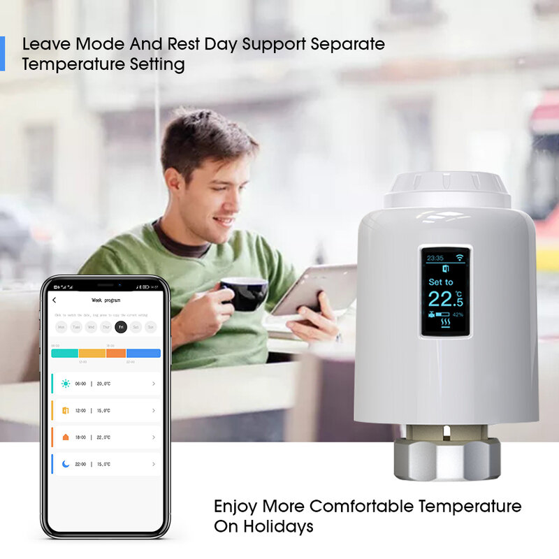 New eWeLink Smart ZigBee Thermostat Radiator TRV Programmable Actuator Heating Remote Temperature Controller Alexa Google Home