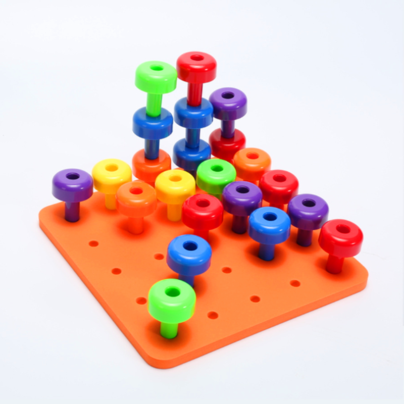 30 Stuks Peg Board Set Montessori Therapie Fijne Motor Speelgoed Voor Peuters Pegboard Speelgoed Voor Kinderen Schroefvormig Gestapeld Speelgoed