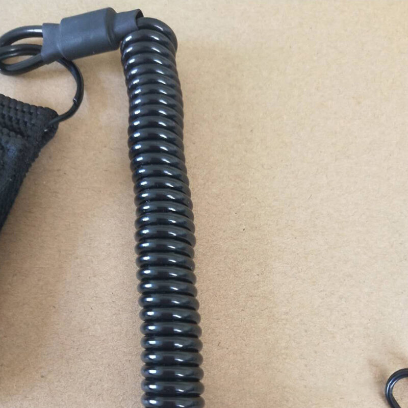 Corda per cordino elastico Anti-perso cinturino di sicurezza per molla militare corda per pistola tattica per portachiavi accessori per la caccia della torcia elettrica