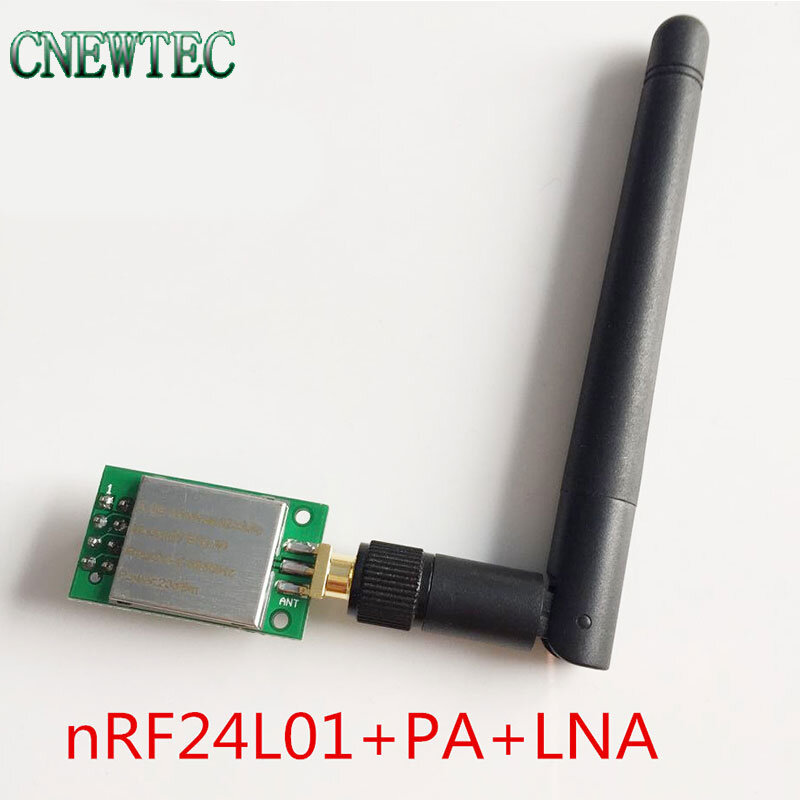 Modules de communication sans fil avec boîtier de blindage d'antenne, SI24R1 au lieu de nRF24L01 + RFX2401C SI24R1 + PA + LNA, 2.4GHz, 20dbm, 1000m