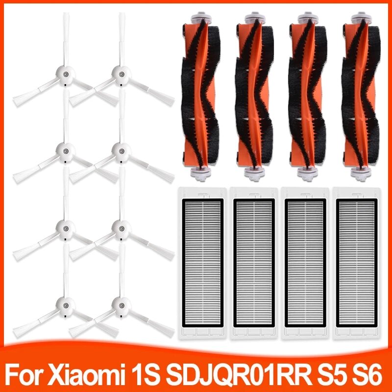 Replacement Accessories Kit for Xiaomi Mi 1S Robot Vacuum Cleaner Roborock S5 S50 S51 S52 Max Main Brush + Filter + Side Brush