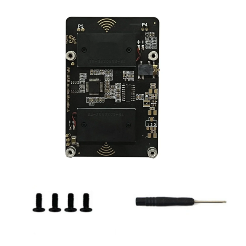 Sombrero de módulo de tarjeta de sonido de Audio USB para Raspberry Pi 5 con conector de auriculares, altavoz zumbador para RPi 5