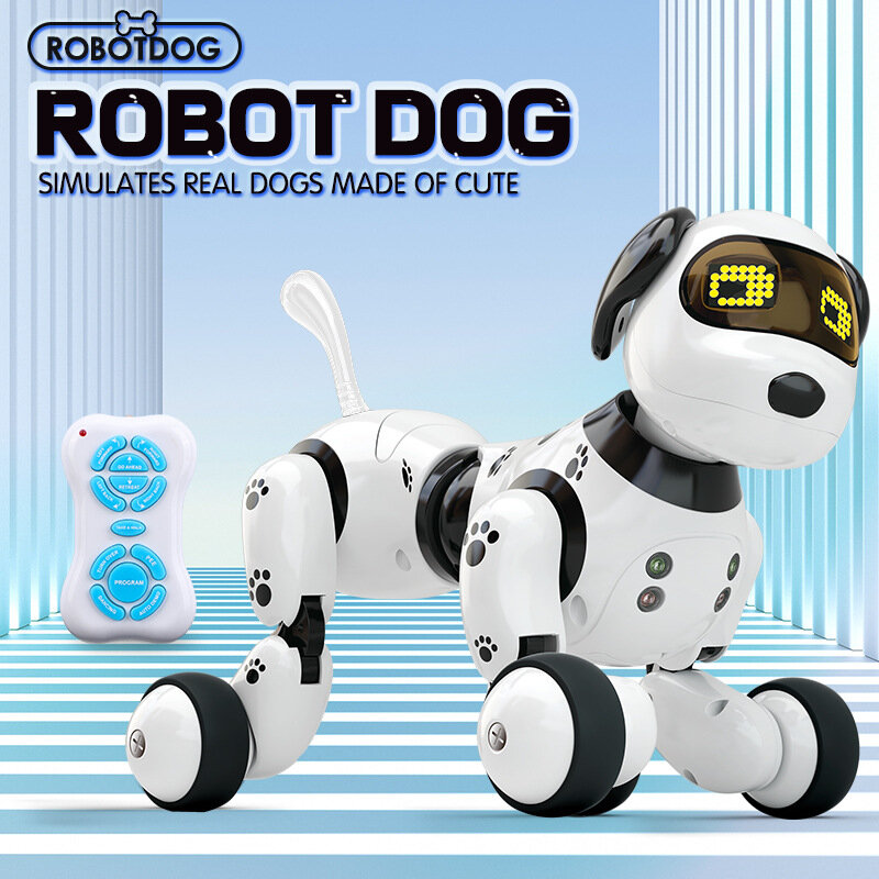 Chien robot chantant électrique intelligent pour enfants, chien de compagnie, contaminants, pigments de genre, cadeau d'anniversaire pour enfants