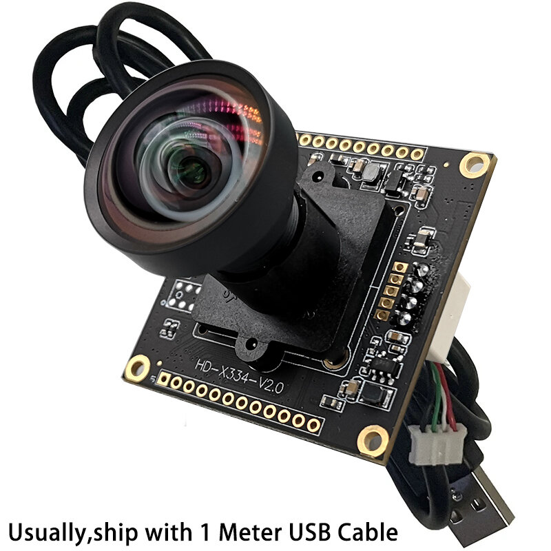 8MP 4K Fish Eye Camera Module CMOS IMX334 Sensor USB2.0 UVC Plug and Play Suitable For Creality Falcon 2, Xtool and Lightburn