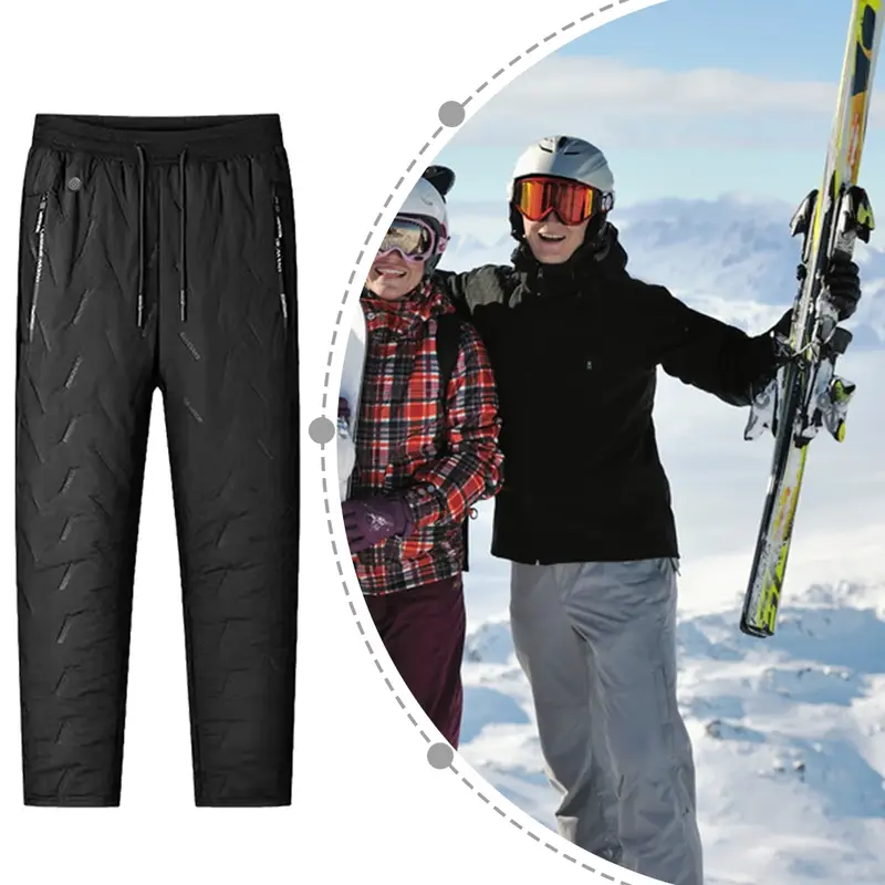 Pantalones térmicos de cintura elástica para hombre, Pantalón deportivo con calefacción USB, pantalones térmicos informales para exteriores, esquí, pesca y motocicleta, talla grande 6XL
