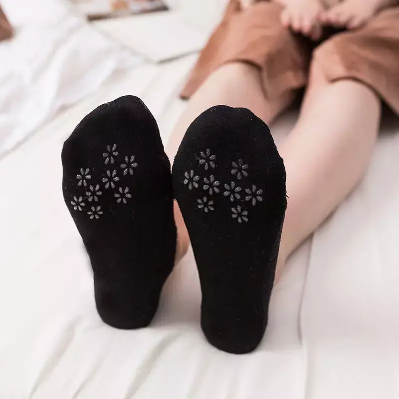 ถุงเท้าถุงน่องตาข่ายใสสำหรับผู้หญิงถุงเท้ากันลื่นแบบบางทำจากผ้าฝ้ายเนื้อบางสำหรับฤดูร้อน