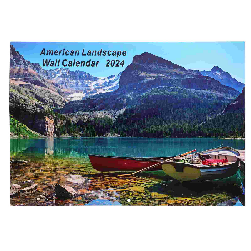 2024 Grensoverschrijdende Europese En Amerikaanse Engels Landschap Foto Muur Kalender Huishoudelijk Papier Aftellen Dagelijks