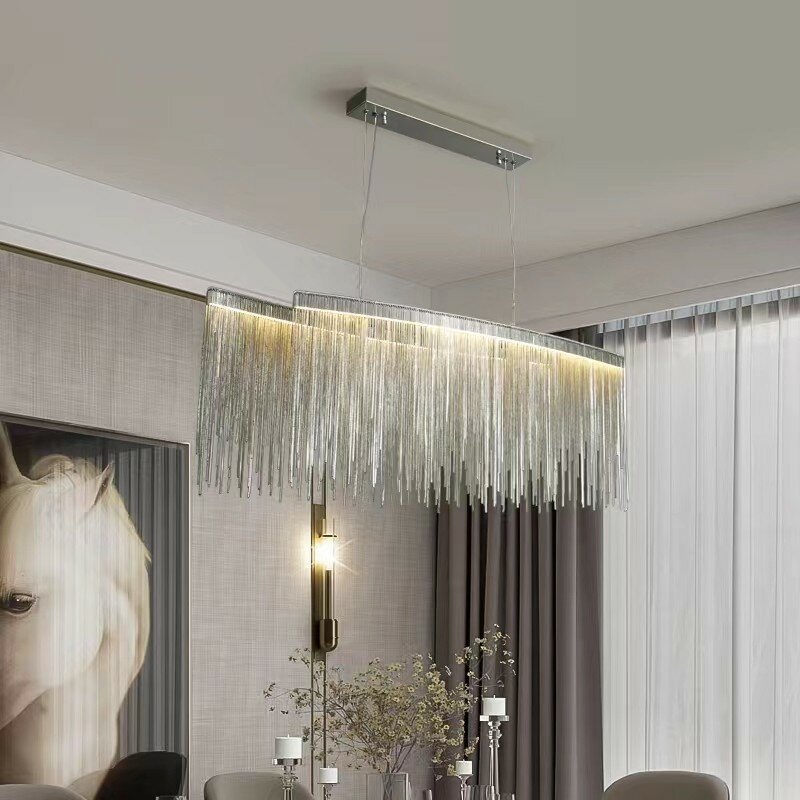 Cantina lustre de luz luxo borla uma palavra barra de mesa lâmpada pós-moderno italiano high-end atmosfera hotel mesa e jantar ro