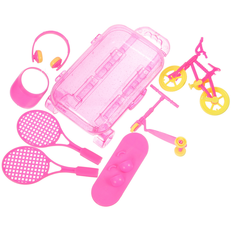 Уличный спортивный игровой набор, домашние наушники, чемодан, аксессуары, тянущаяся коробка, теннисные ракетки, наушники, Солнцезащитная шляпа, скутер