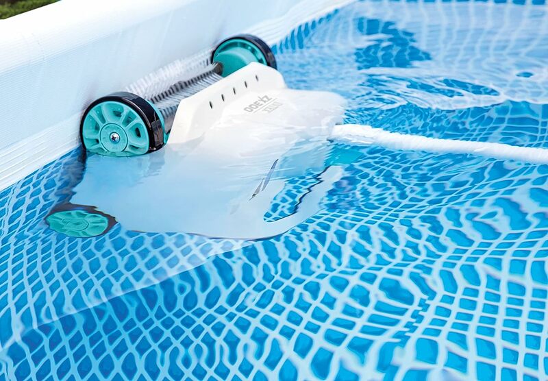 INTEX 28005E ZX300 pembersih kolam otomatis, sisi atas tanah tekanan mewah: Untuk kolam yang lebih besar-membersihkan lantai kolam dan dinding