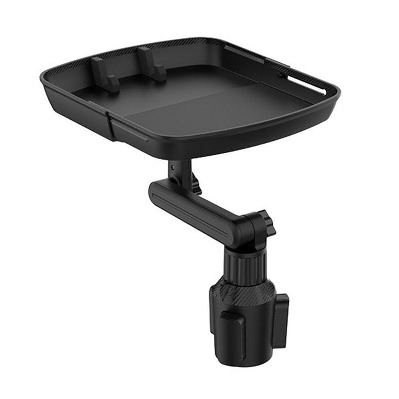 Pemegang cangkir portabel, nampan makanan dapat diperbesar meja pemegang cangkir mobil nampan makanan Universal dapat disesuaikan meja untuk cangkir Ho T9K3