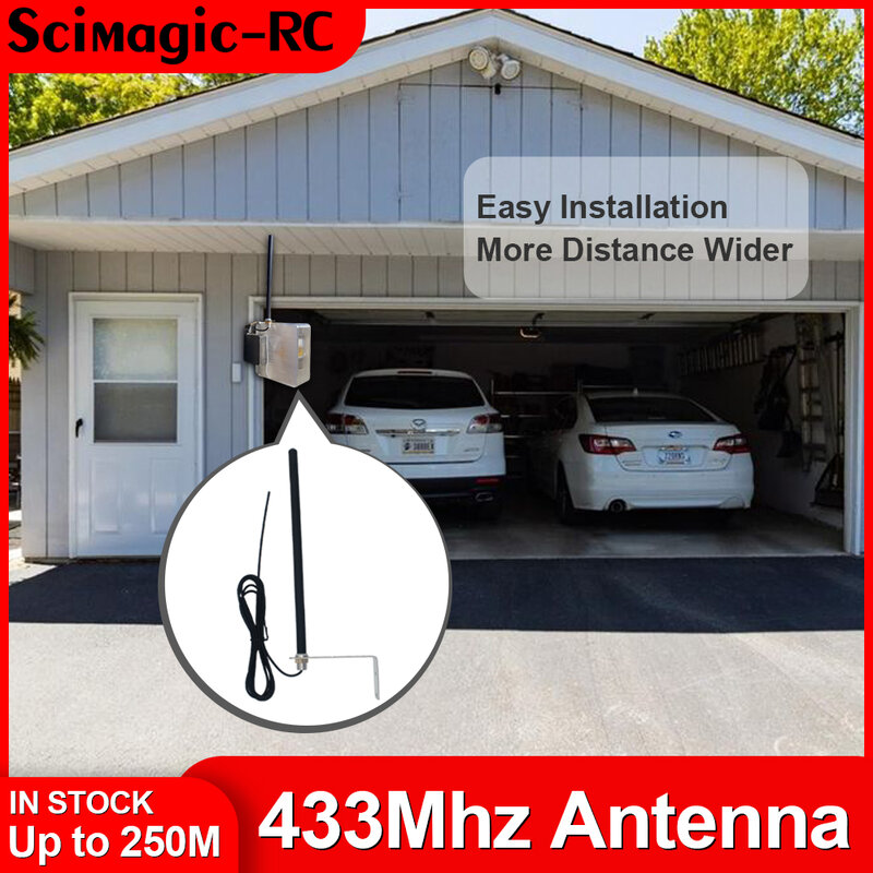 Uniwersalna antena kontrolna garażowa 433.92MHz 433 MHz do bramki mechanizm otwierania drzwi sygnał radiowy Repeater bezprzewodowy wzmacniacza do 250m