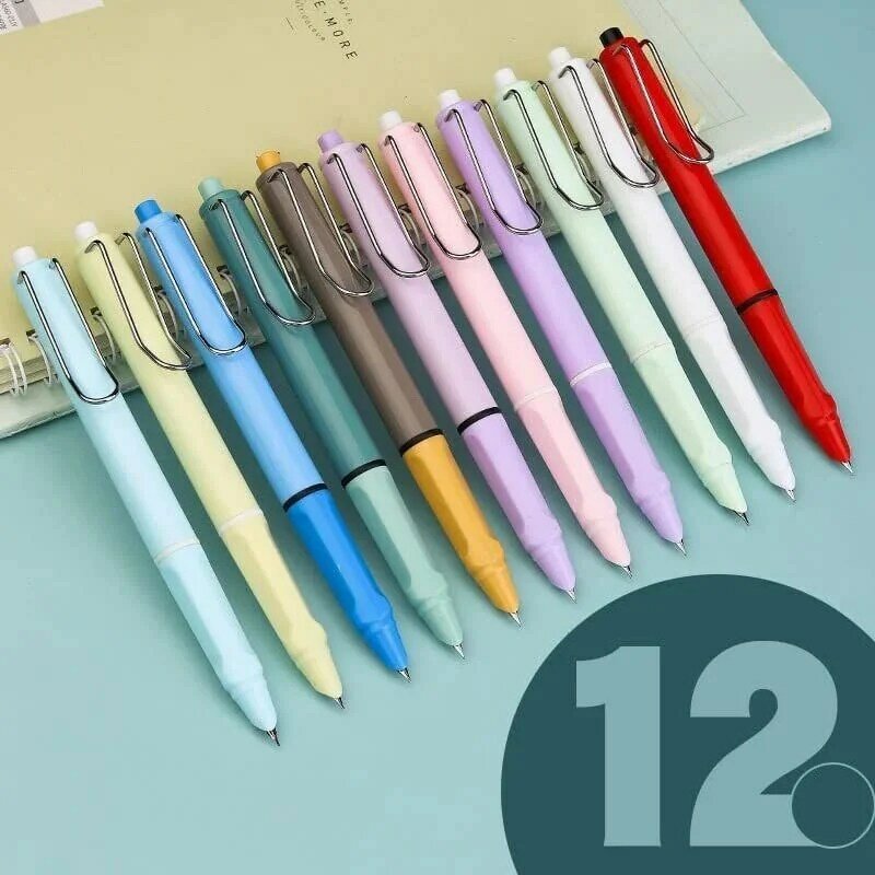 قلم حبر قابل للسحب ، نوع الصحافة القابلة لإعادة الملء حبر الكتابة القلم غرامة إضافية 0.38 مللي متر الخط القلم لمكتب المدرسة ، والأسرة