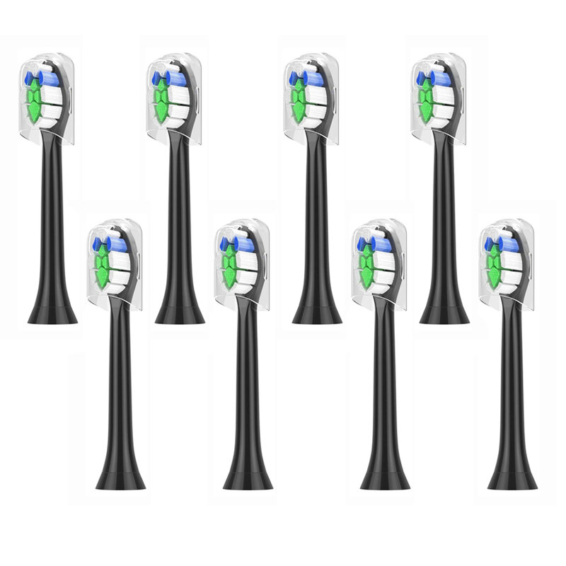 8pcs Brush Heads Adapted For Philips Sonicare DiamondClean HX3/HX6/HX9 Series Electric Toothbrush HX6066/71 Soft DuPont Nozzles