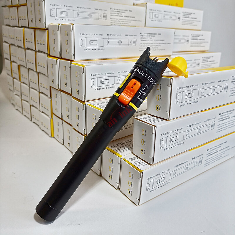 New FTTH Fiber Optic Test  Lighting Pen VFL 10mw  Optical Fiber 10Km Red Light Pen Optical Fiber Fault Locator