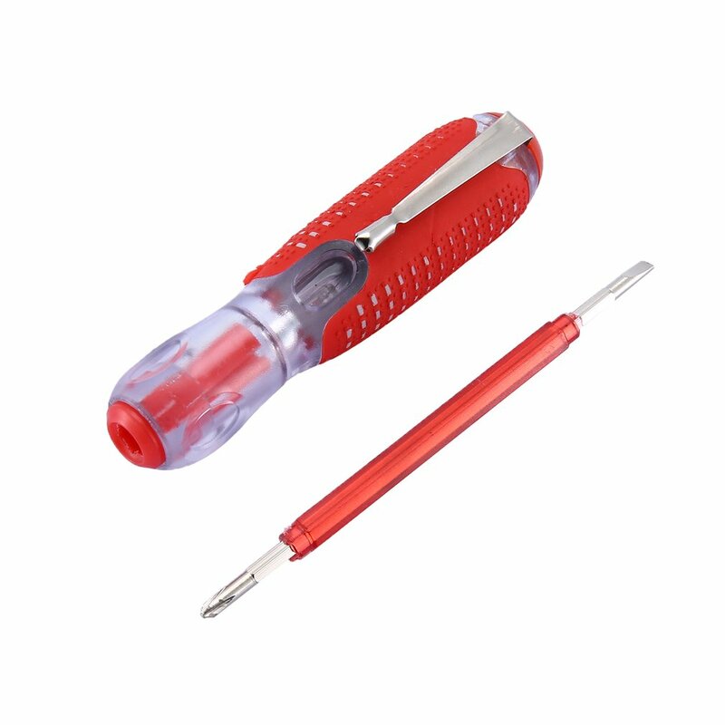 New 100-500V Dual-use Test Pen Screwdriver Durable Insulation Electrician Home Tool Test Pencil Electric Tester Chrome Pen Tool