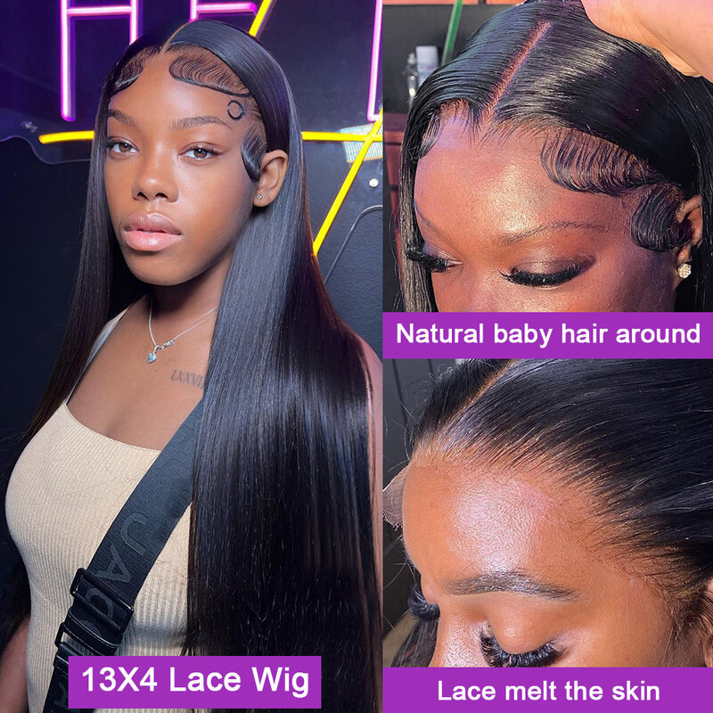 220 gęstość HD przezroczysta koronkowa peruka z przodu z ludzkich włosów 13x4 proste koronkowe peruki z przodu 5x5 ludzkich uzupełnienie splotu włosów Lace Closure peruki dla kobiet