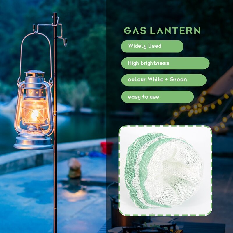 20Pcs Propane Lantern Mantles For Gas Lantern Propane Light Mantle For Outdoor Camping Lantern Natural