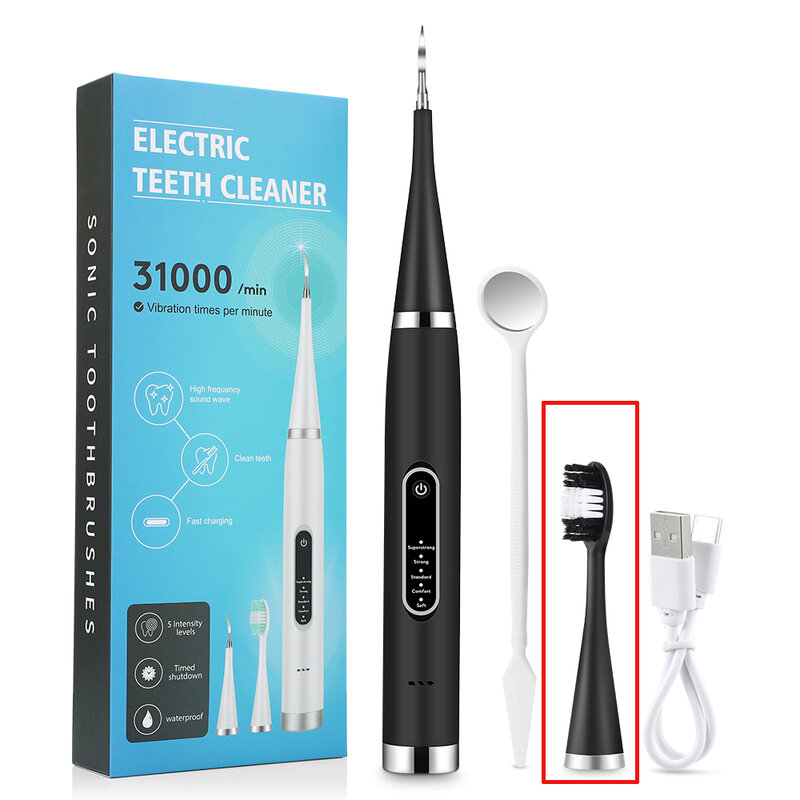 Ultrasonic Toothbrush elétrico substituição cabeças, Dentes Limpeza, Clareamento, Cálculo dental, Scaler, 10pcs por lote