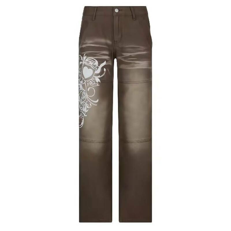 Pantalon cargo taille basse vintage pour femme, jean Harajuku Grunge, esthétique Y2K, Indie, poches, streetwear coréen, rétro, fjge, nouveau