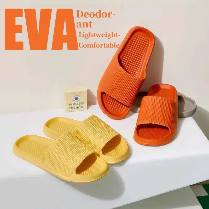 Nowa prostota pasek męski klapki damskie EVA miękka podeszwa światło wygodne sandały łazienki antypoślizgowe klapki plażowe klapki