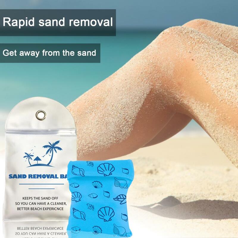 Reusable Beach Sand Remoção Bag Brush Set, Easy Camping Essentials, Ferramenta eficaz para a areia da engrenagem dos sapatos