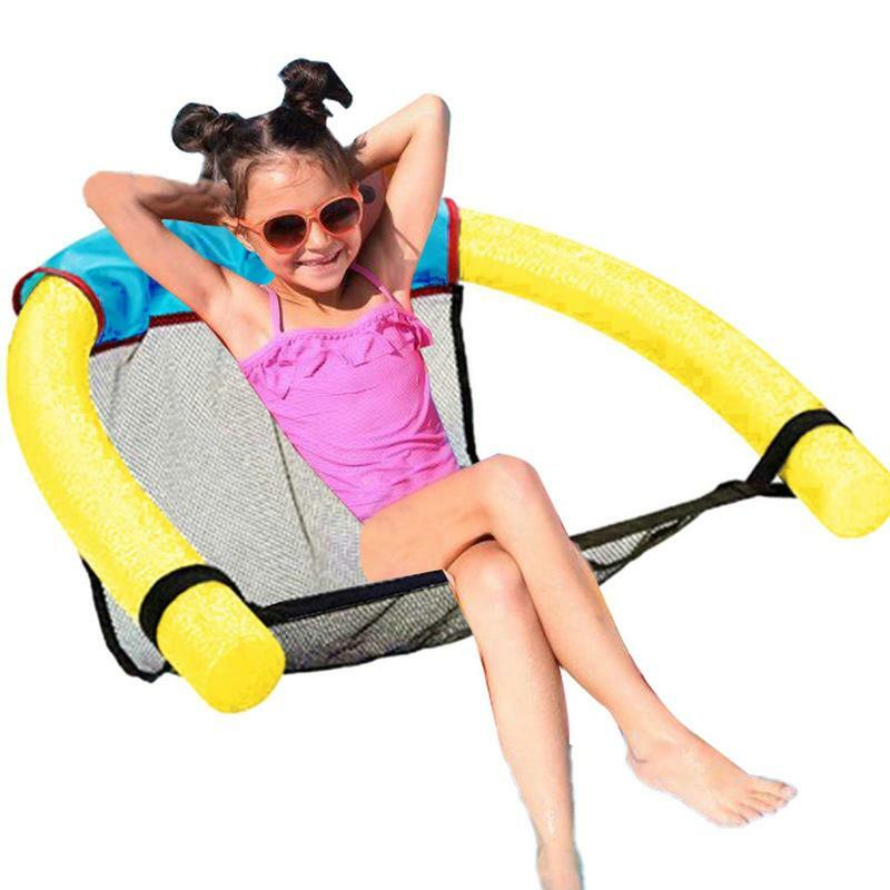 Hamac de piscine gonflable pour adultes, jouets flottants, couverture de filet de lit à anneau, chaise de piscine, accessoires de siège de lit