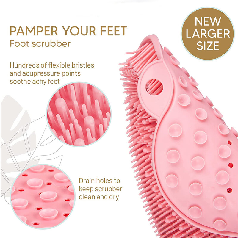 Silicone esfoliante doccia massaggiatore plantare Scrubber Foot Back Cleaner tappetino da massaggio con ventose antiscivolo lavaggio pulizia del corpo