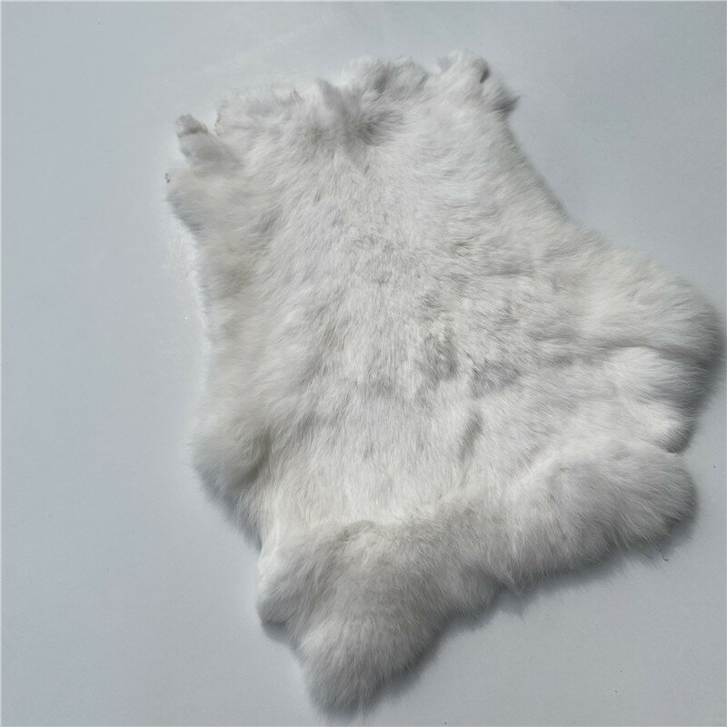 Nature Rabbit Fur DIY Apparel Sewing Fabric Fluffy Rabbit Leather Fur Home Decoration Clothing Accessories Raw