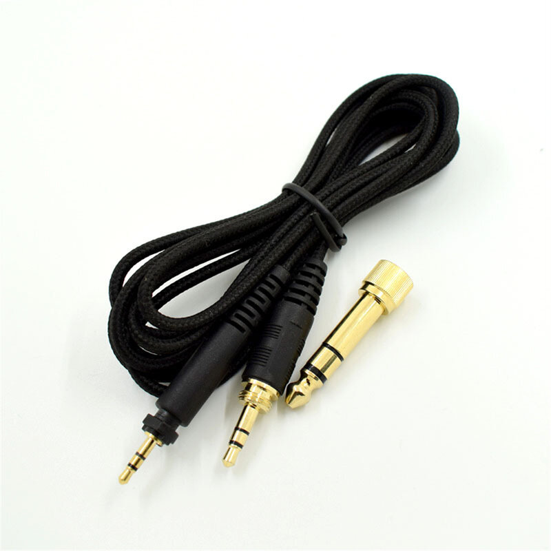 Cable de Audio de 2 metros de longitud, accesorios para auriculares de calidad de sonido de alta fidelidad, línea de Audio, conector chapado en oro grueso