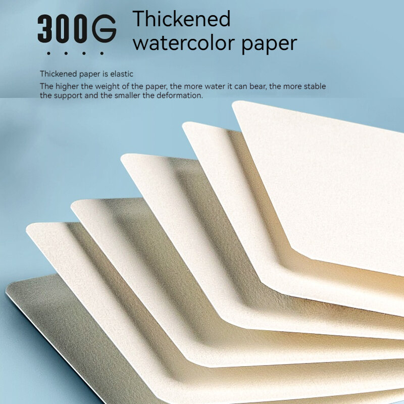 20/40/50/60/100 fogli carta ad acquerello quadrata/rotonda cartolina di carta professionale Color acqua per la pittura di materiale scolastico