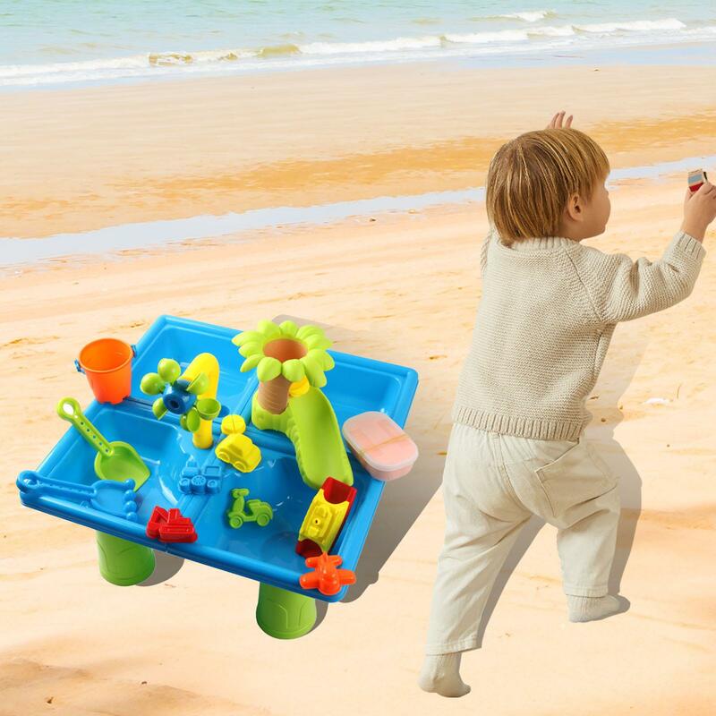 모래 물 테이블 장난감 선물, 뒤뜰 활동용 감각 활동 테이블, 24x