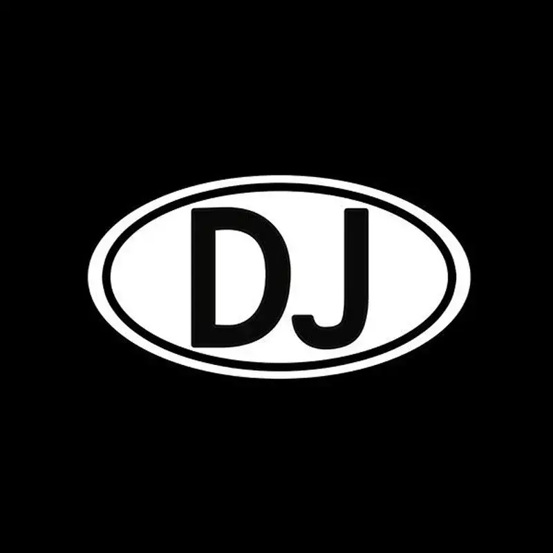Personality Letters DJ Music Window Decal Sticker 12.5cm*6.6cm
