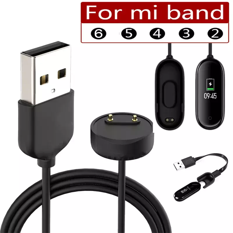 Cabo USB carregador rápido para Xiaomi Mi Band, pulseira inteligente, M5, M6, 3, 4, 5, 6, 7, pulseira inteligente, 2